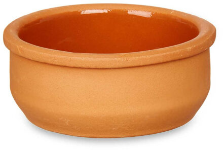 Set 6x tapas/creme brulee serveer schaaltjes terracotta/bruin 8x4 cm - Snack en tapasschalen