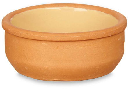 Set 6x tapas/creme brulee serveer schaaltjes terracotta/geel 8x4 cm - Snack en tapasschalen