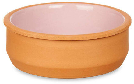 Set 6x tapas/creme brulee serveer schaaltjes terracotta/roze 12x4 cm - Snack en tapasschalen