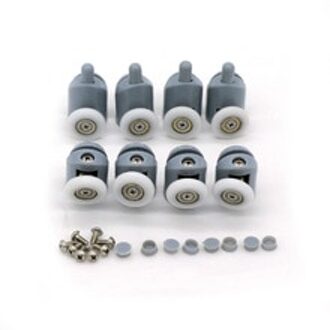 Set 8 Enkele Douche Deur Rollers/Lopers/wielen/Katrollen/Gidsen 25mm Diameter Thuis Badkamer DIY Vervanging onderdelen