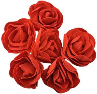 Set a 6 vilten rozen 5,5x5x3,8 cm rood