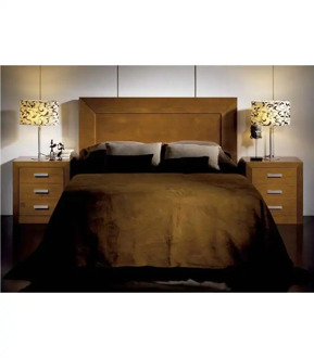 Set bedroom marriage headboard + 2 tables in solid wood