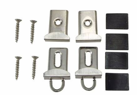 Set Chroom Spiegelklemmen Aqua Splash