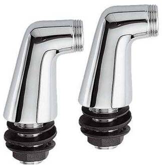 Set Chroom Staande Badrandkoppelingen 1/2X3/4 Aqua Splash