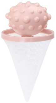 Set Drijvende Huisdier Bont Catcher Lint Filter Bag Herbruikbare Pet Haar Catcher Remover Tool Voor Wasmachine Huishoudelijk Gereedschap roze