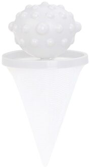 Set Drijvende Huisdier Bont Catcher Lint Filter Bag Herbruikbare Pet Haar Catcher Remover Tool Voor Wasmachine Huishoudelijk Gereedschap wit