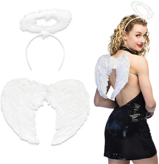 Set Engel Compleet Wit Wit - Transparant