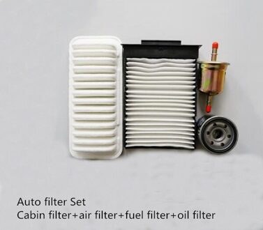 Set Filters Voor Byd F0 Air + Olie + Cabin Air + Benzine Filter 17801-23030 15601-87703 BYDLK-8101014 BYDF3-1109133 reeks filter