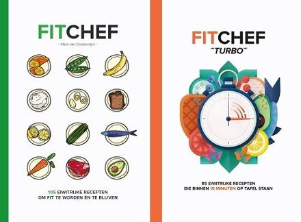 Set: FitChef deel 1 + 2 - Boek Mark van Oosterwijck (9082323230)