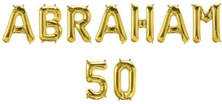 Set Folie Ballonnen - Abraham 50 Goud Goud - Brons