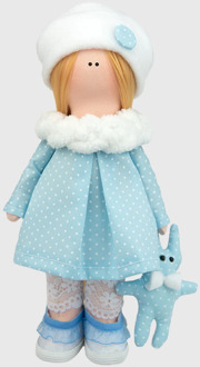 Set for sewing dolls Pugovka doll Elsa diy, своими руками, рукоделие, творчество, хобби, увлечения, тильда, игрушка, шитье, выкройка, мастер-класс, подарок