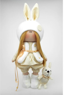 Set for sewing dolls Pugovka doll Leila diy, своими руками, рукоделие, творчество, хобби, увлечения, тильда, игрушка, шитье, выкройка, мастер-класс, подарок