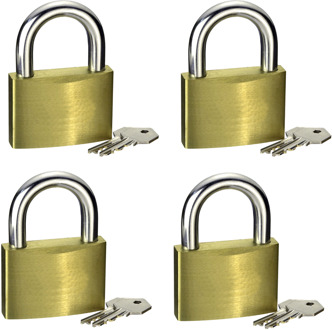 Set Identieke Hangsloten 40Mm 4S Ms - B34006