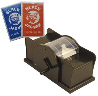 Set kaarten schudmachine met hendel / twee pakjes professionele speelkaarten - gezelschap spellen