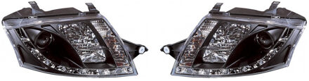 Set Koplampen incl. DRL passend voor Audi TT 8N 1999-2005 - Zwart
