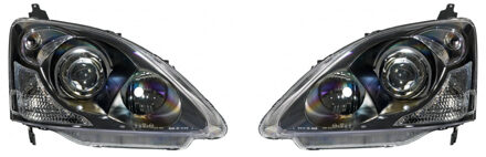Set Koplampen passend voor Honda Civic HB 2001-2005 - Zwart