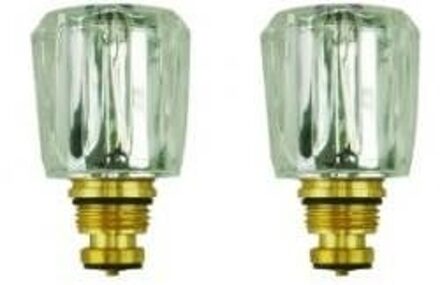 set kraanbovendelen transp.1/2 koud/warm