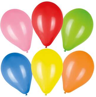 Set Latex Ballonnen 6 Kleuren (50st) Multikleur - Print