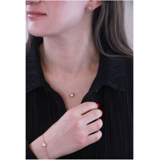 Set Moon - Oostenrijks kristal Wit en roségoud - One Size