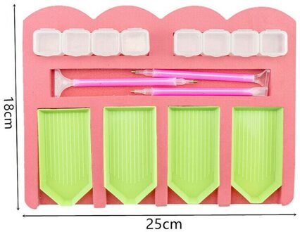Set Multi-Boot Diamant Schilderij Lade Houder Kralen Opbergvak Punt Boor Pen Boor Klei Organizer Opbergdoos Diy craft 25x18cm