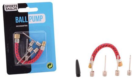 Set naalden voor ballenpomp 7-delig Rood