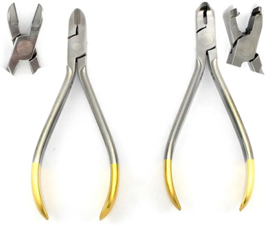 Set Of 2 Dental Distal End Cutter TC, Hard Wire Cutter TC Orthodontic Lab Pliers