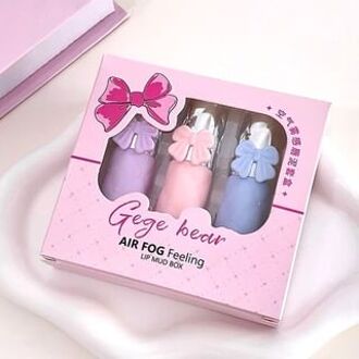 Set of 3: Air Fog Feeling Lip Mud Box A #A