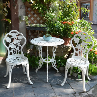 set of 3 pcs Cast Aluminum anti-Rust Bistro chair and table coversation set for backyard,pool,garden, Balcony