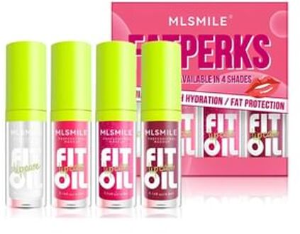 Set of 4: Fit Oil Lip Gloss Set - A #Set A