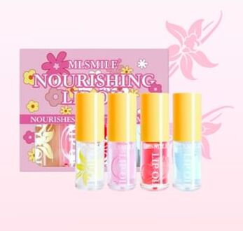 Set of 4: Vitamin E Nourishing Lip Oil Set #Set