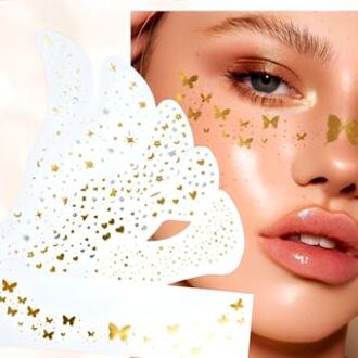 Set of 6: Freckle Glitter Tattoo Sticker Set - B #6pcs