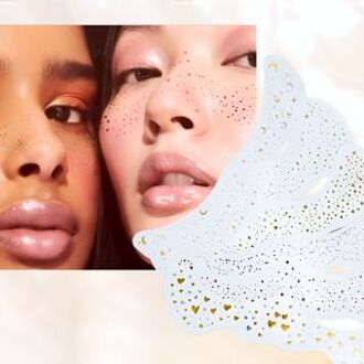 Set of 6: Freckle Glitter Tattoo Sticker Set - C #6pcs