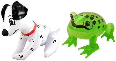 Set Opblaasbare hond en kikker Multi