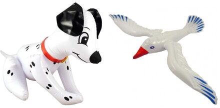 Set Opblaasbare hond en meeuw Multi