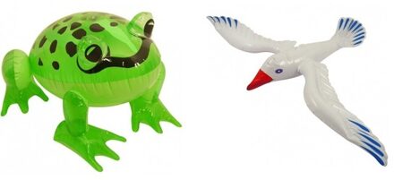 Set Opblaasbare kikker en meeuw Multi