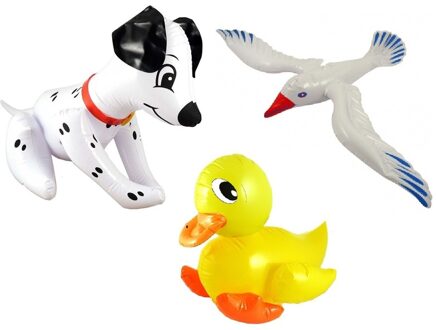 Set Opblaasbare meeuw eend en hond Multi