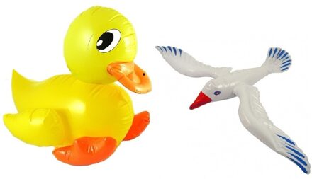 Set Opblaasbare meeuw en eend Multi