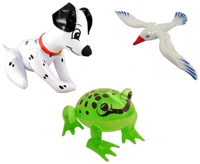 Set Opblaasbare meeuw kikker en hond Multi