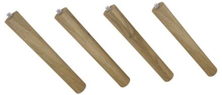 Set Poten Woody Natuurlijk Eiken 4 Stuks