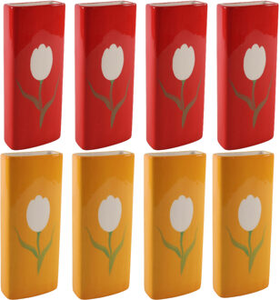 Set Radiatorbak waterverdampers 8 stuks - porselein - 20 x 8 cm - Luchtbevochters Multikleur