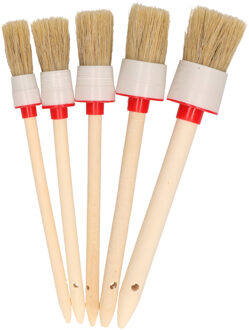 Set ronde wegwerpkwasten 5-delig Multi