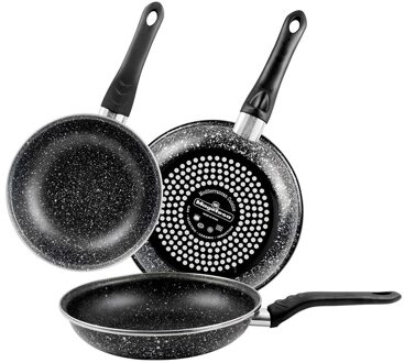 Set Set Van 3 Verglaasde Stalen Pannen Met Anti-aanbaklaag In (18/22/26) cm O (20/24/28) Cm 1.(18.22.26)