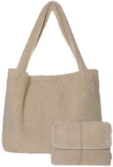 Set Teddy Mom Bag - Luieretui ecru damestas luiertas Beige - H 45 x B 57 x D 2 cm