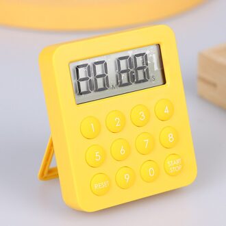 Set Tijd Herinnering Multifunctionele Student Timer Keuken Koken Bakken Herinnering Luid Wekker Tijd Manager Digitale Timers geel