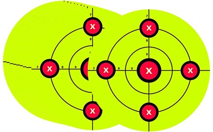 Set Van 10 20Cm Reactief Fluorescerend Groen Doel Sticker Super Hoge Zichtbaar