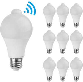 Set van 10 E27 LED lampen - Frosted - 6 Watt - Niet dimbaar - 3000K