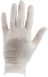 Set van 100 latex wegwerphandschoenen Small - Wegwerphandschoenen Transparant