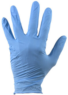 Set van 100 Nitril wegwerphandschoenen Extra large / XL blauw - Wegwerphandschoenen Transparant