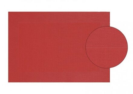 Set van 10x stuks onderlegger placemats rood gevlochten 45 x 30 cm - Placemats