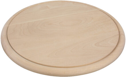 Set van 10x stuks ronde houten ham plankjes / broodplank / serveer plank 25 cm